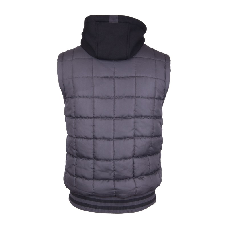 Box Quilted Varsity Puffer Vest with Fleece Hood – Pacific Trail